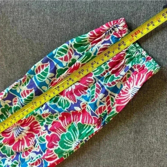 RIXO London Roxy Long Sleeve Mini Dress Hibiscus Floral Cotton swing Medium - Picture 9 of 11